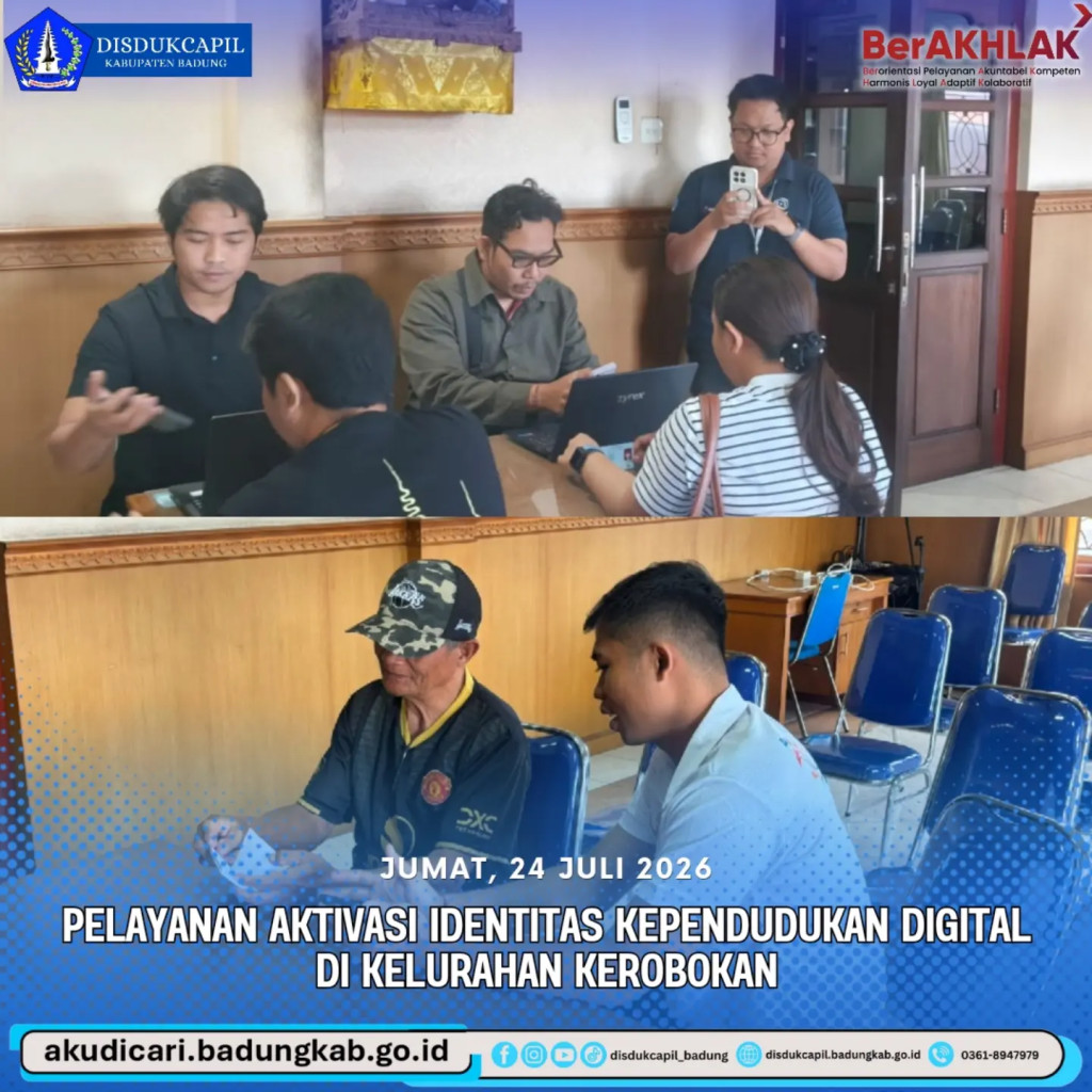 pada hari Jumat, 24 Juli 2026, Pelayanan IKD di Kelurahan Kerobokan