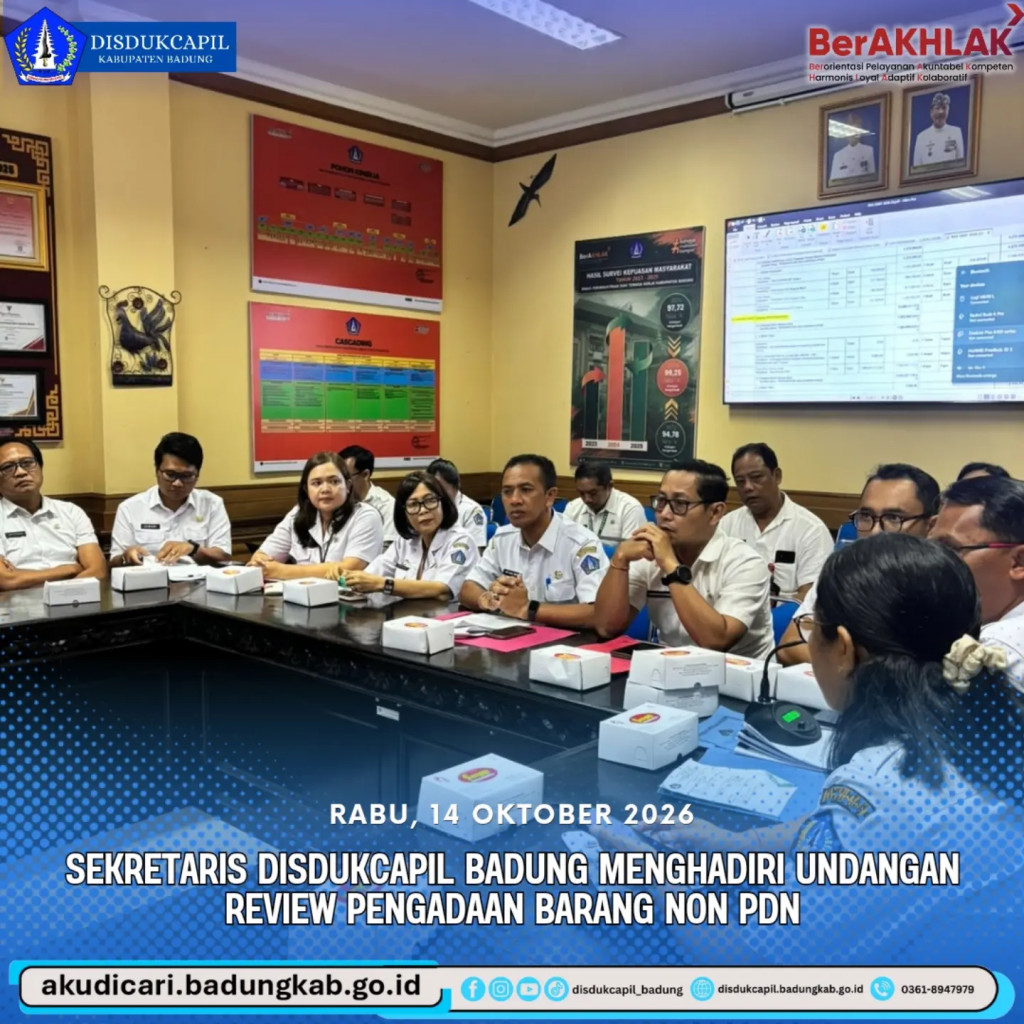 Pada hari Rabu, 15 Oktober 2026, Sekretaris Badung Menghadiri Undangan Review Pengaduan Barang Non PDN