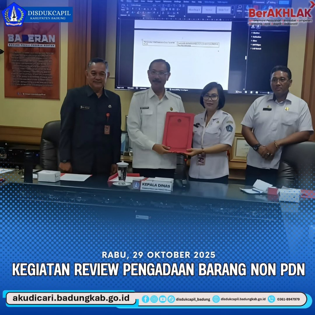 Pada Rabu, 29 Oktober 2025 Kegiatan Review Pengadaan Barang Non PDN