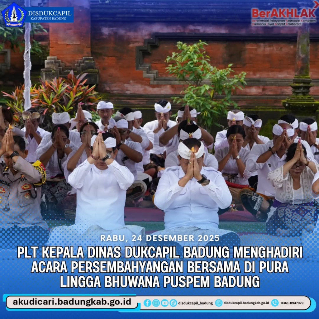Pemerintah Kabupaten Badung menggelar acara Persembahyangan Bersama, Matur Piuning, dan Memohon Restu dalam rangka dimulainya pelaksanaan Haluan Pembangunan Bali Masa Depan, 100 Tahun Bali Era Baru (2025–2125). Kegiatan ini dilaksanakan pada hari Rabu (Bu