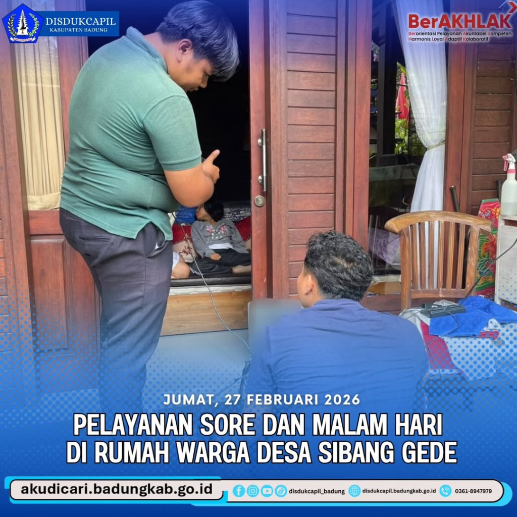 Pada hari Jumat, 27 Februari 2026, Pelayanan Sore dan Malam Hari di Rumah Warga Desa Sibang Gede