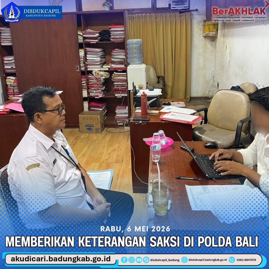 Pada hari Rabu, 6 Mei 2026, memberikan Keterangan Saksi di Polda Bali