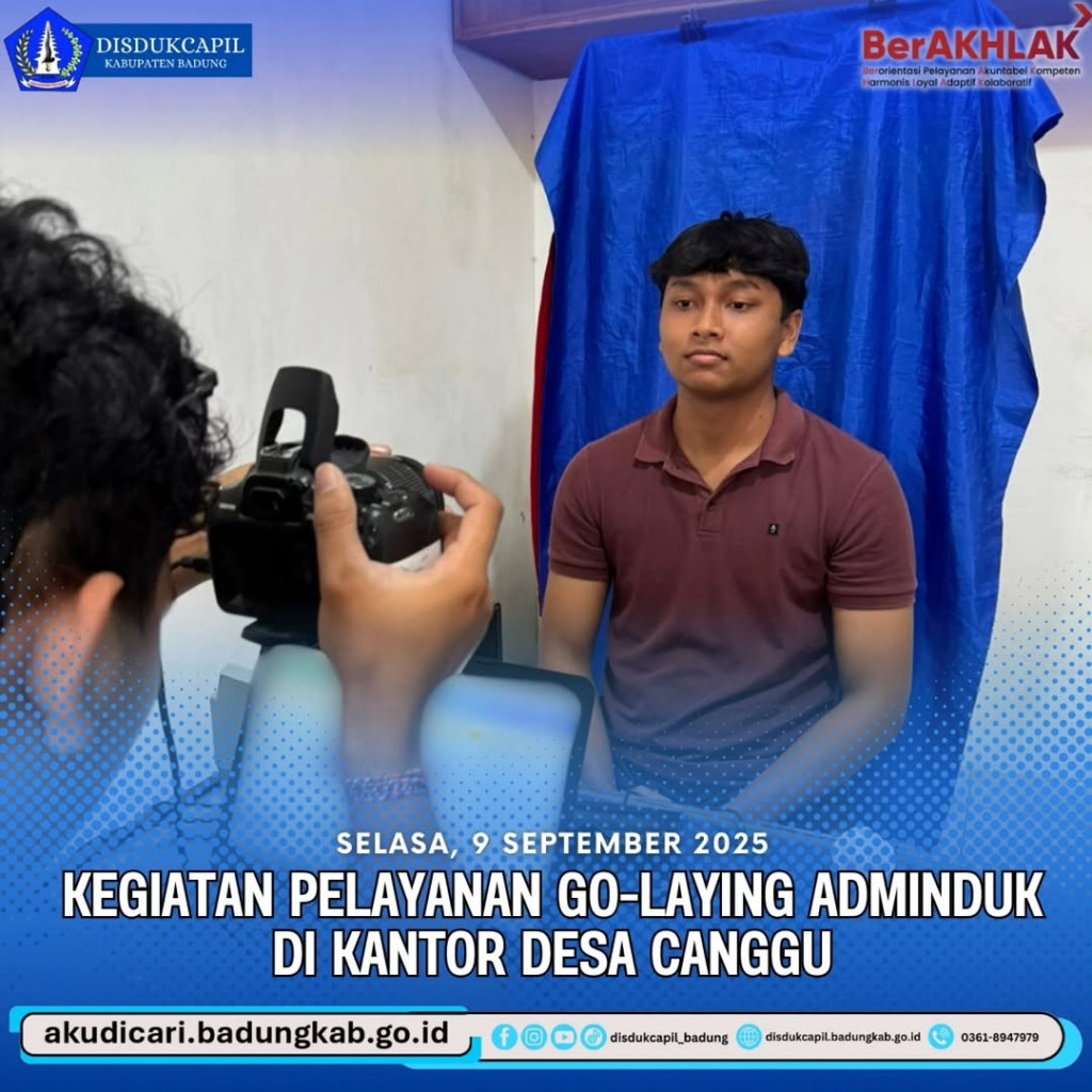 Pada hari Selasa, tanggal 9 September 2025, Kegiatan Pelayanan Go-Laying Adminduk di kantor Desa Canggu