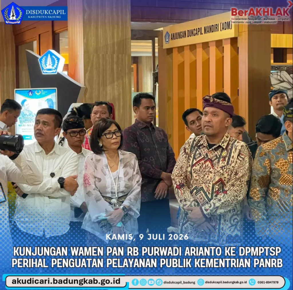 pada Kamis (9/7/2026), Kunjungan Wamen Pan RB Purwadi Arianto ke DPMPTSP Perihal Penguatan Pelayanan Publik Kementrian PANRB