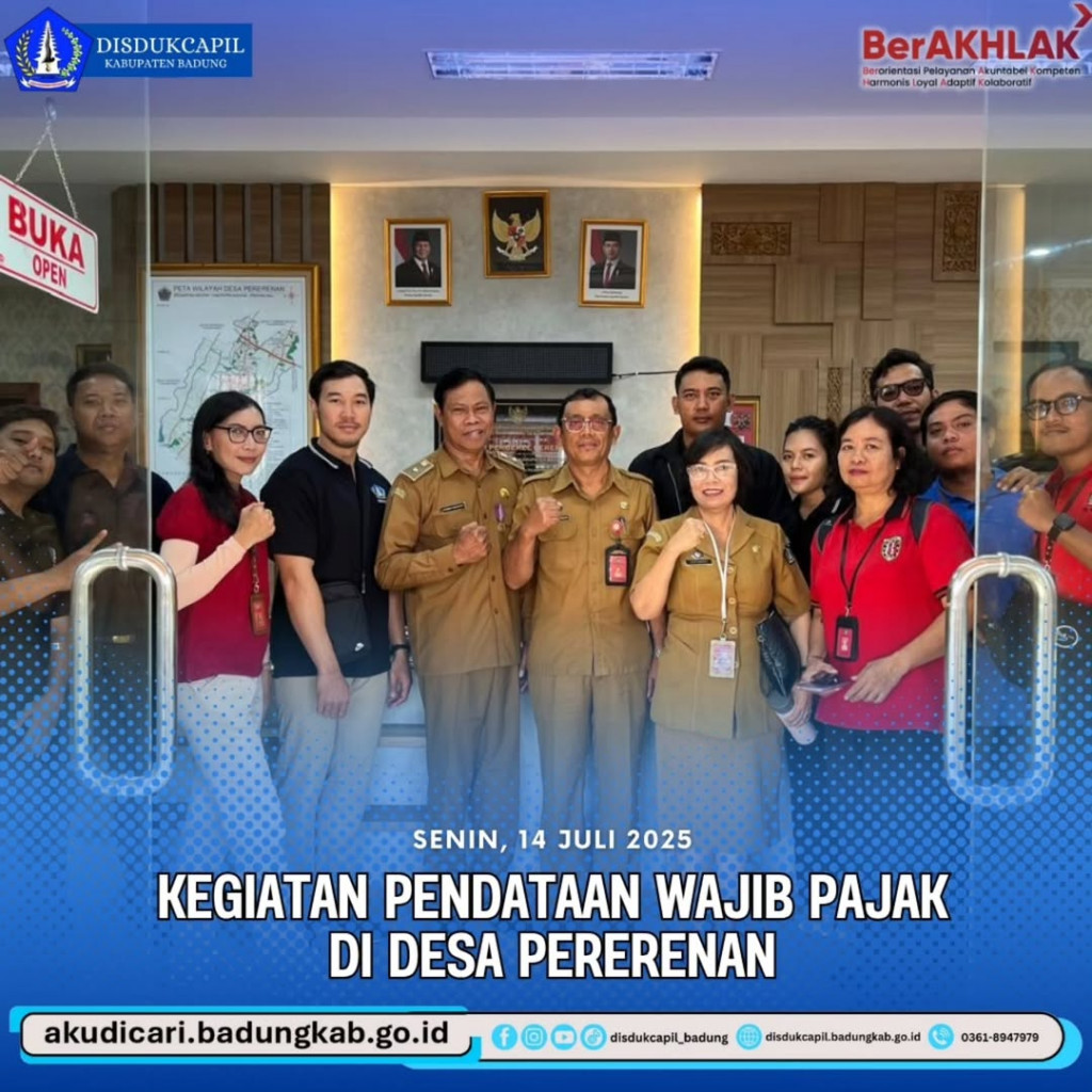 Pada tanggal 14 Juli hingga 21 Agustus 2025,  Kegiatan Pendataan Wajib Pajak di Desa Prerenan
