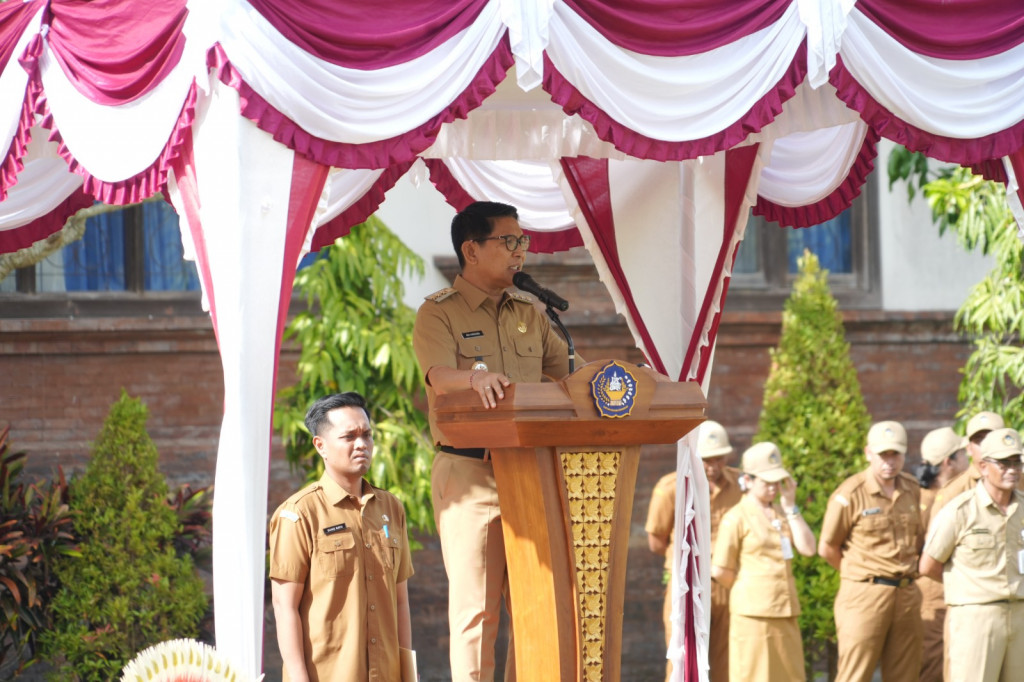 Dinas Perhubungan Kabupaten Badung Gelar Apel Bersama Peringatan Hari Perhubungan Nasional ke-55
