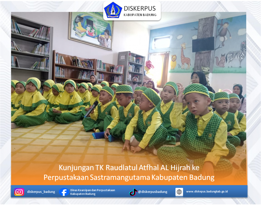 Kunjungan TK Raudlatul Atfhal AL Hijrah ke Perpustakaan Sastramangutama Kabupaten Badung