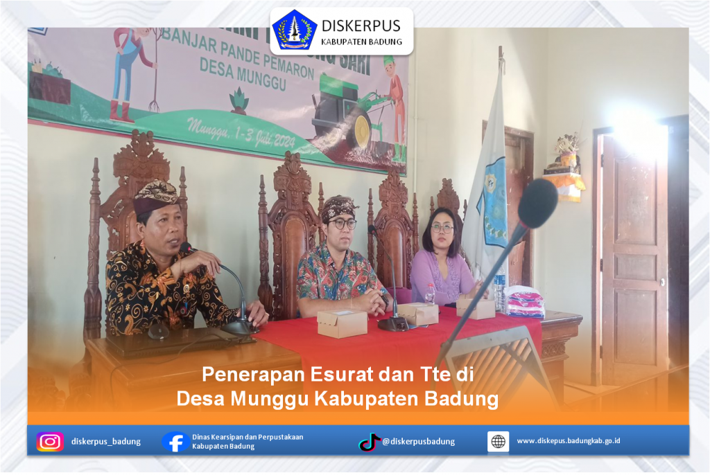 Penerapan Esurat dan Tte di  Desa Munggu Kabupaten Badung
