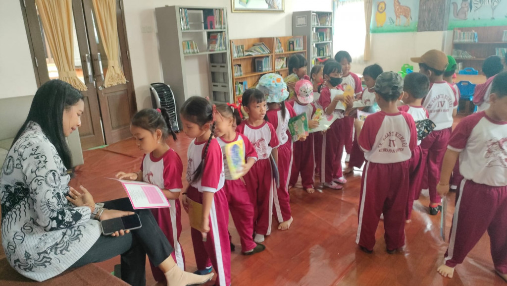 Kunjungan Belajar Tk Shanti Kumara IV Mengwi ke Gedung Layann Sastra Mangutama Kab. Badung