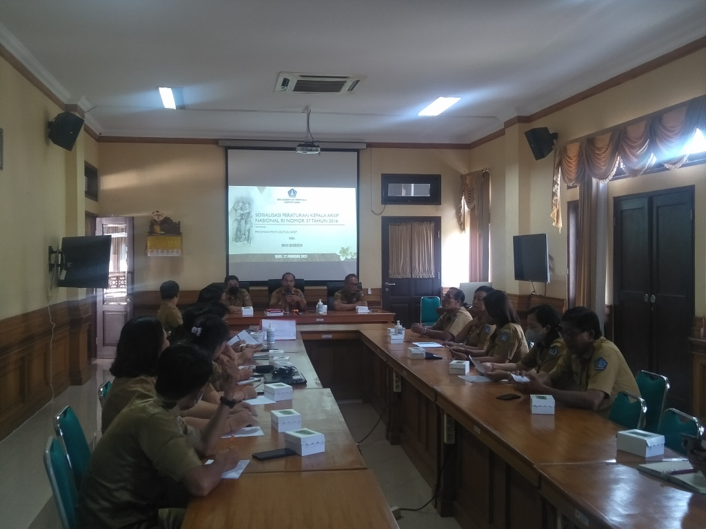 Sosialisasi Perka ANRI Nomor 37 Tahun 2016 dan Sosialisasi SIKN dan JIKN pada Dinas Kesehatan Kabupaten Badung