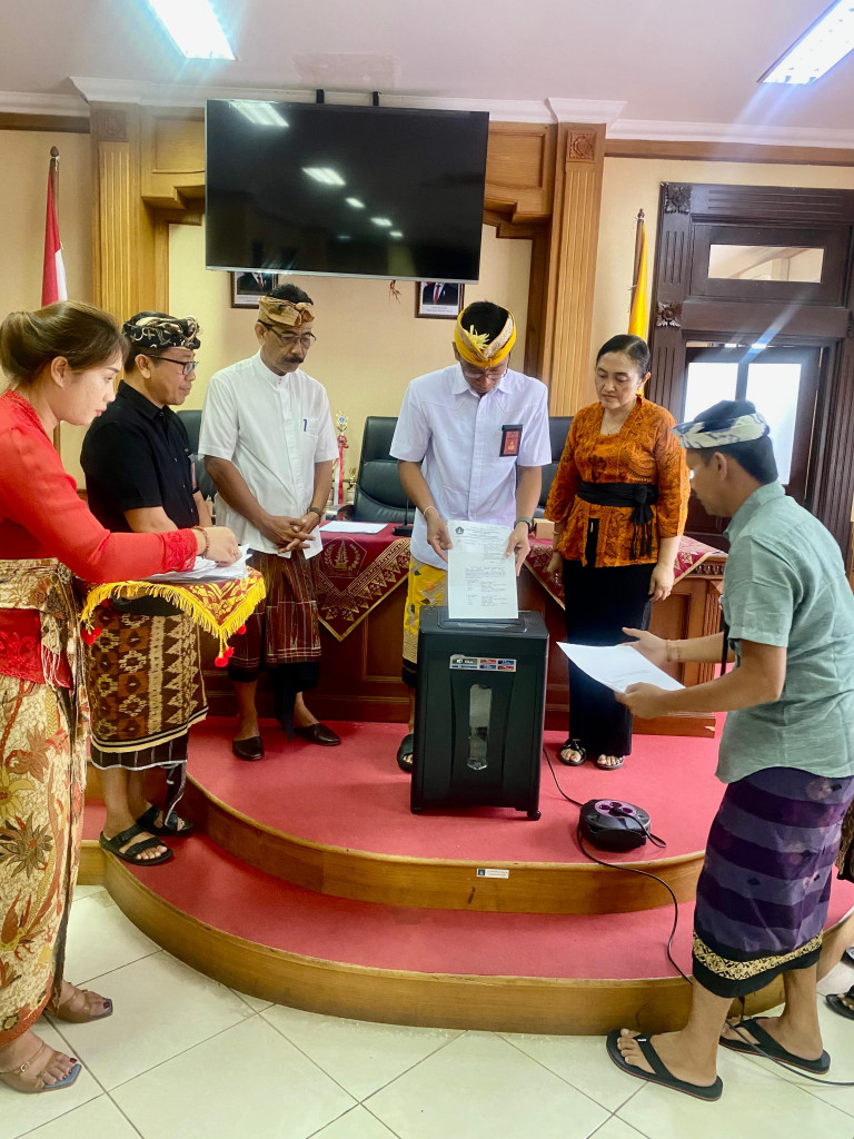 Pemusnahan Arsip In Aktif Dinas Kebudayaan Kabupaten Badung