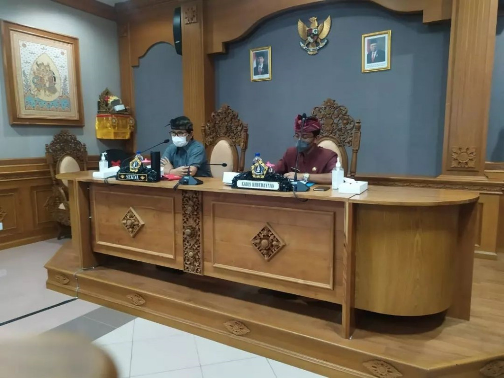 Kepala Bidang Pengelolaan Informasi Publik Diskominfo Badung menghadiri rapat Koordinasi Pelaksanaan Tawur Agung Kesanga Tahun Caka 1944