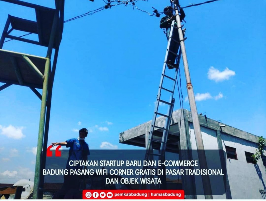 Ciptakan Startup Baru dan E-Commerce Badung Pasang Wifi Corner Gratis di Pasar Tradisional dan Objek Wisata
