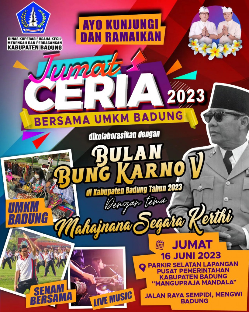 Jumat Ceria bersama UMKM Badung dikolaborasikan dengan Bulan Bung Karno V di Kabupaten Badung Tahun 2023