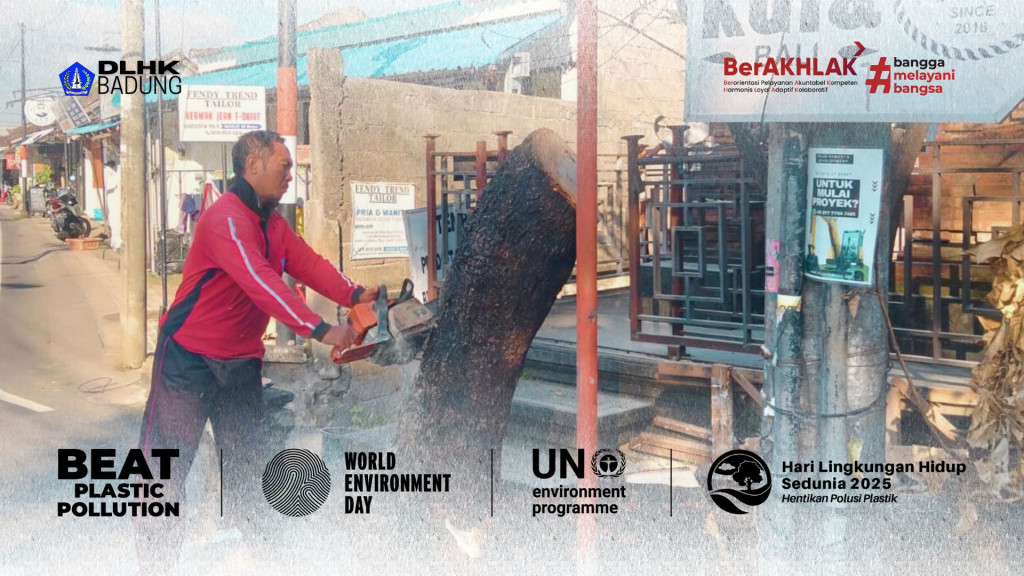 Tenaga Pertamanan DLHK Badung Menindak Lanjuti Pengaduan Masyarakat Untuk Menebang Pohon Yang Mati Di Jalan Pengubengan Kauh, Kerobokan Kelod