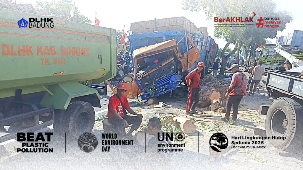 Respon Cepat DLHK Badung, Pohon Tumbang Usai Tertabrak Truk