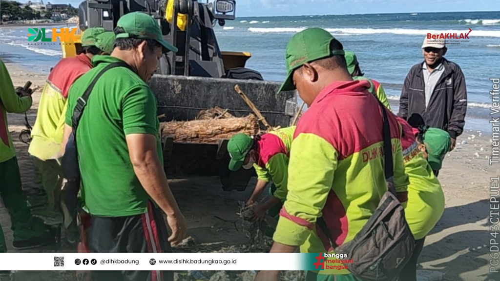 DLHK Badung Intensifkan Pembersihan Sampah Kiriman di Pantai SAMIGITA
