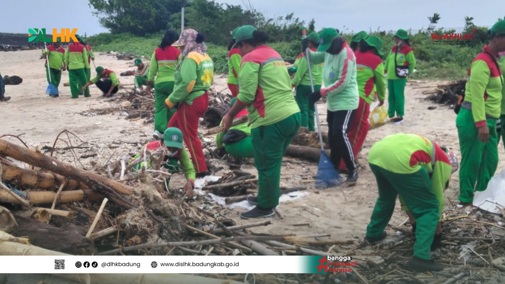 Tim Kebersihan DLHK Badung Tindak Lanjuti Pengaduan Dari Kontak Bupati Sampah Laut di Pantai Kelan
