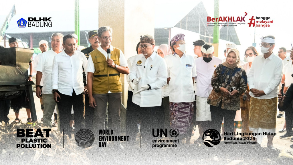 DLHK Badung Dampingi Bupati Saat Menerima Kunjungan Menko Pangan ke TPST Mengwitani