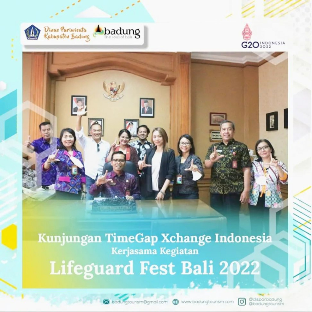 Kunjungan TimeGap Xchange Indonesia, Kerjasama Kegiatan Lifeguard Fest Bali 2022