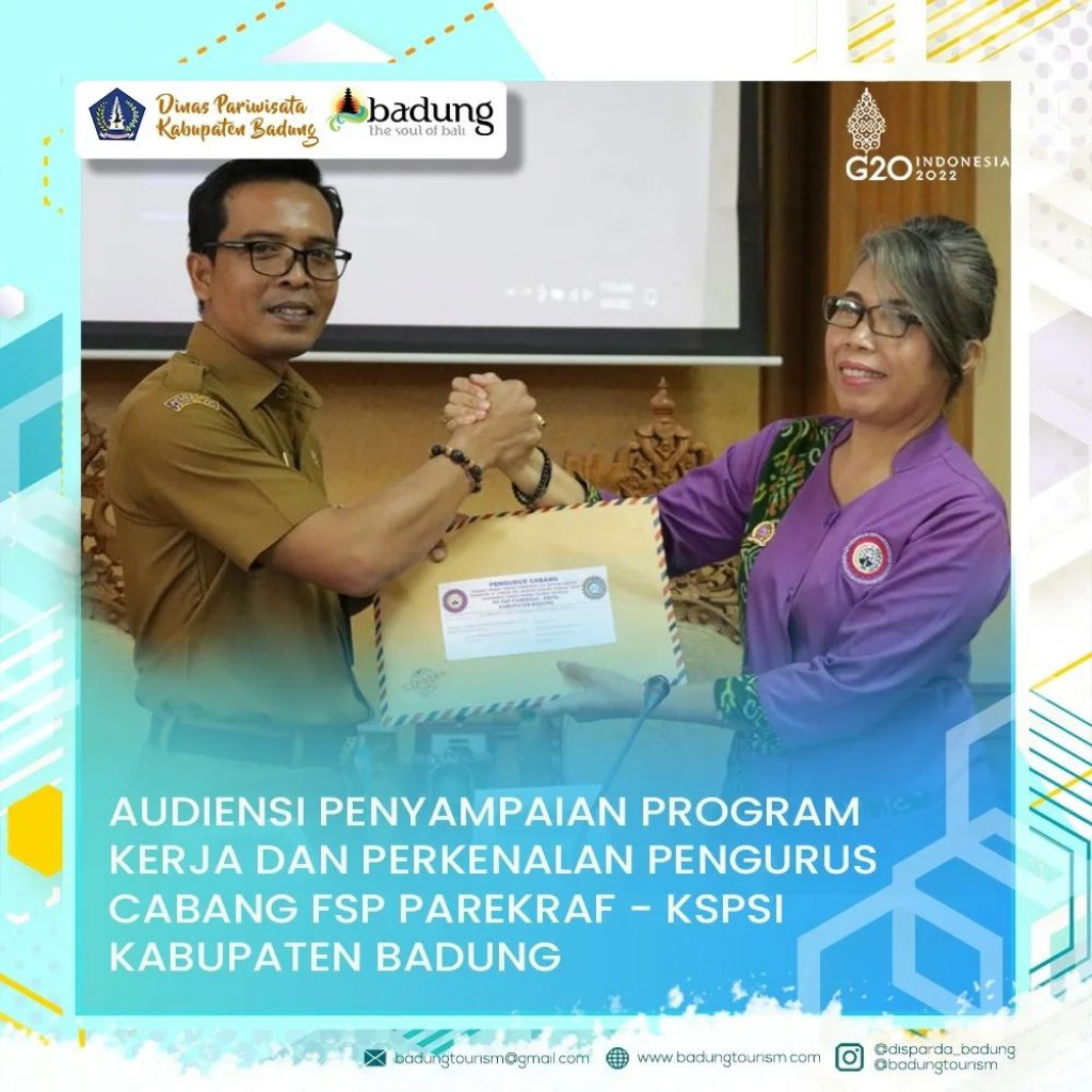 Audiensi Penyampaian Program Kerja Dan Perkenalan Pengurus Cabang FSP Parekraf - KSPSI Kabupaten Badung