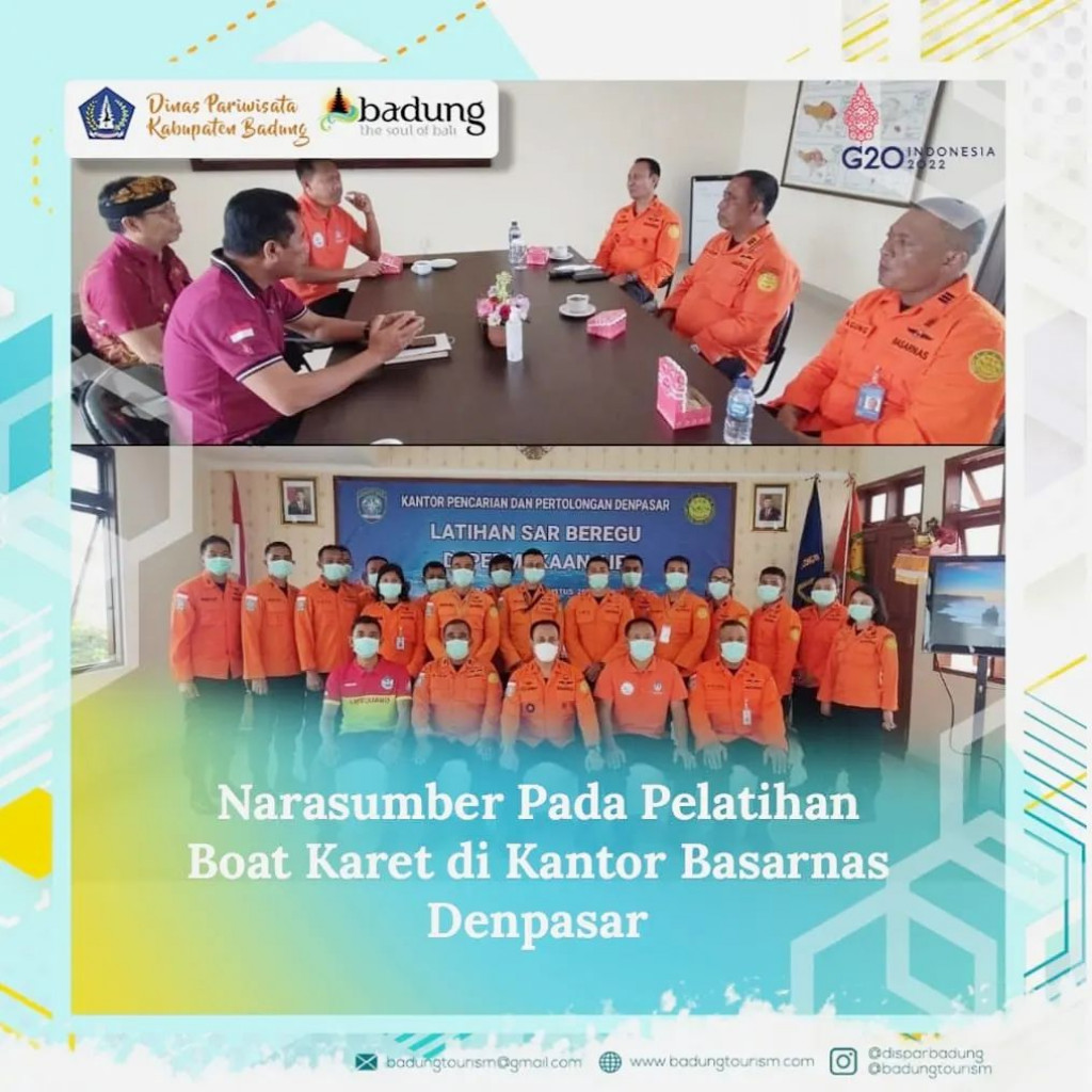 Narasumber Pada Pelatihan Boat Karet di Kantor Basarnas Denpasar