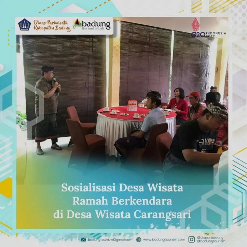 Sosialisasi Desa Wisata Ramah Berkendara di Desa Wisata Carangsari