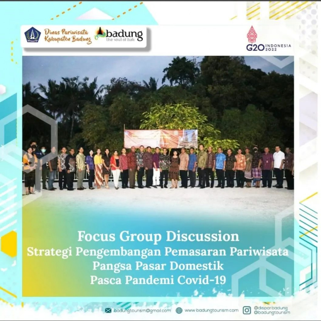 Focus Group Discussion Strategi Pengembangan Pemasaran Pariwisata Pangsa Pasar Domestik Pasca Pandemi Covid-19.