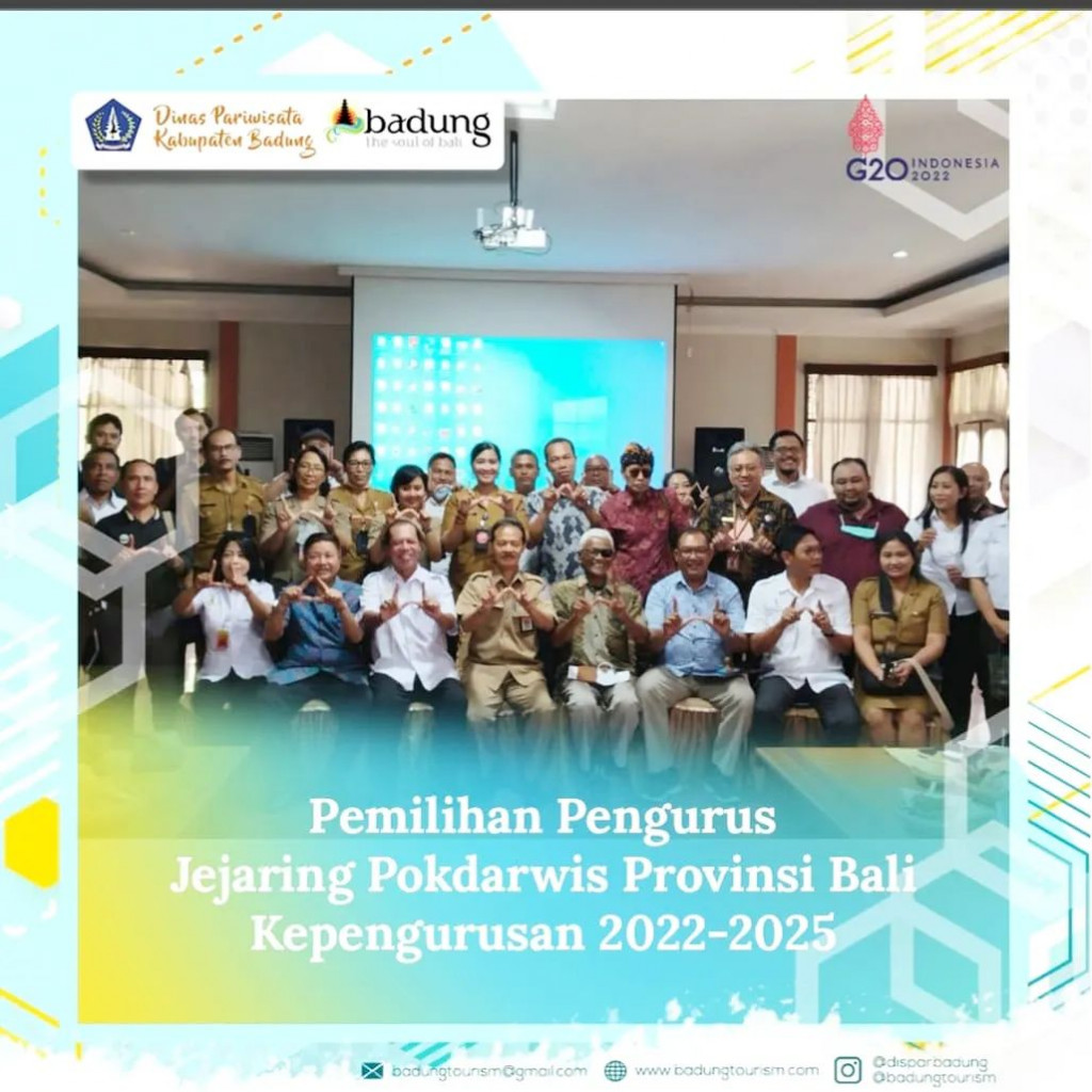 Pemilihan Pengurus Jejaring Pokdarwis Provinsi Bali Kepengurusan 2022 - 2025