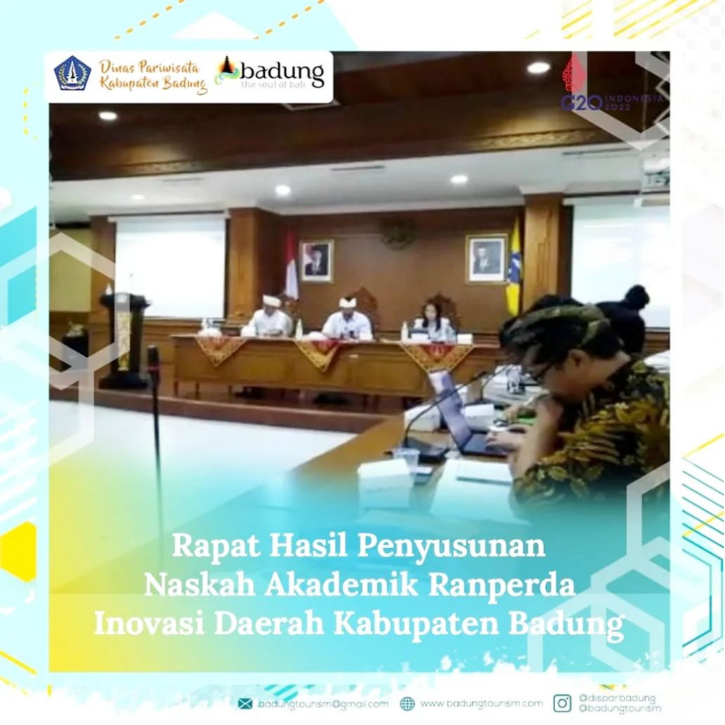 Rapat Hasil Penyusunan Naskah Akademik Ranperda Inovasi Daerah Kabupaten Badung