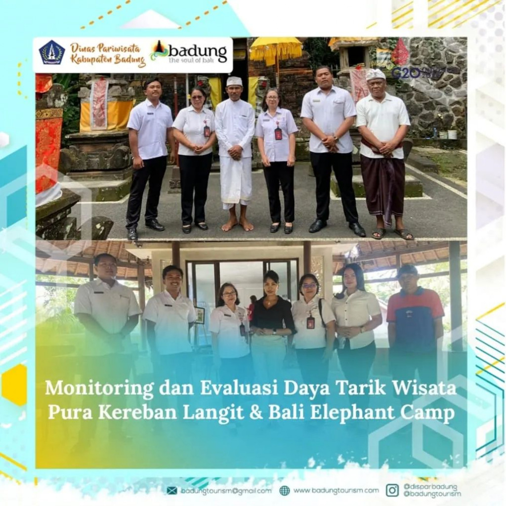 Monitoring dan Evaluasi Daya Tarik Wisata Pura Kereban Langit & Bali Elephant Camp