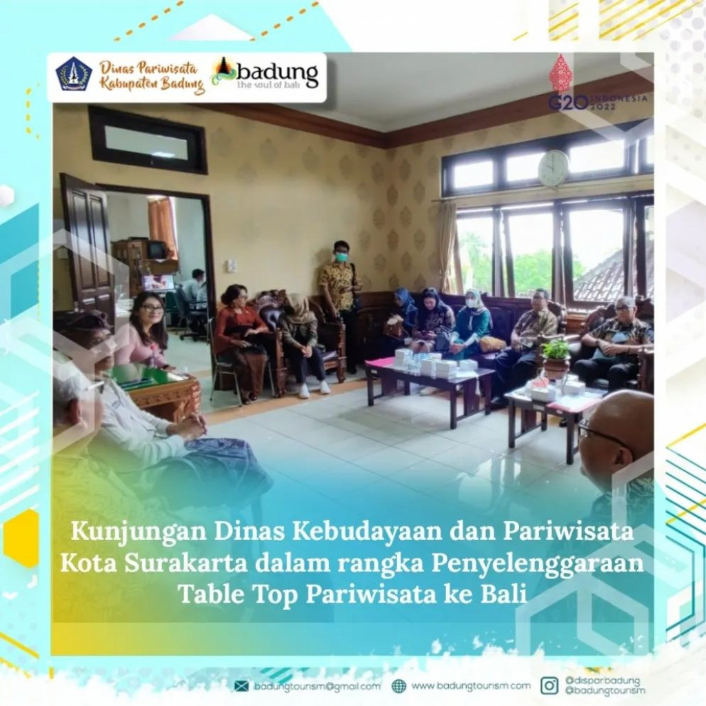 Kunjungan Dinas Kebudayaan dan Pariwisata Kota Surakarta Dalam Rangka Penyelenggaraan Table Top Pariwisata ke Bali