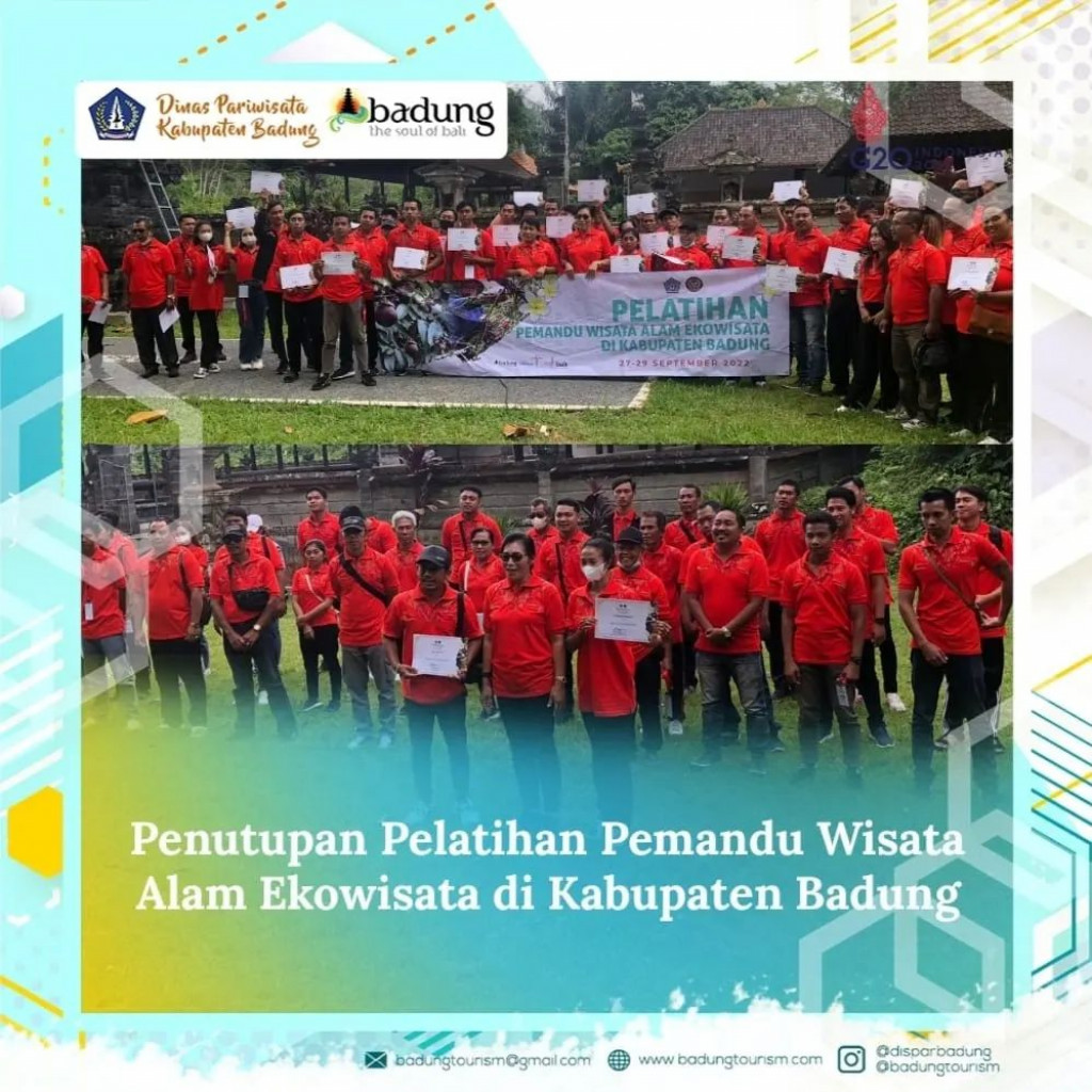 Penutupan Pelatihan Pemandu Wisata Alam Ekowisata di Kabupaten Badung