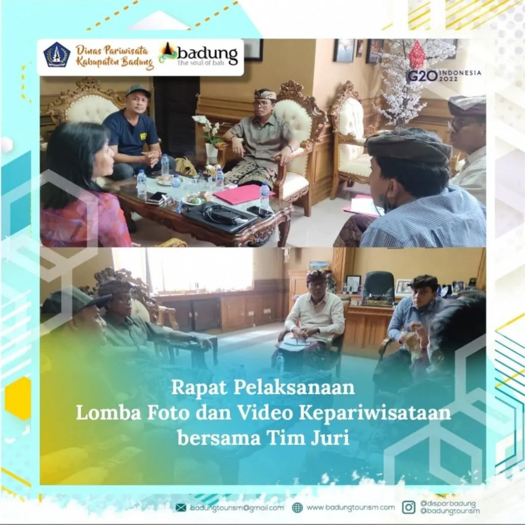 Rapat Pelaksanaan kegiatan Lomba Foto dan Video Kepariwisataan Bersama Tim Juri