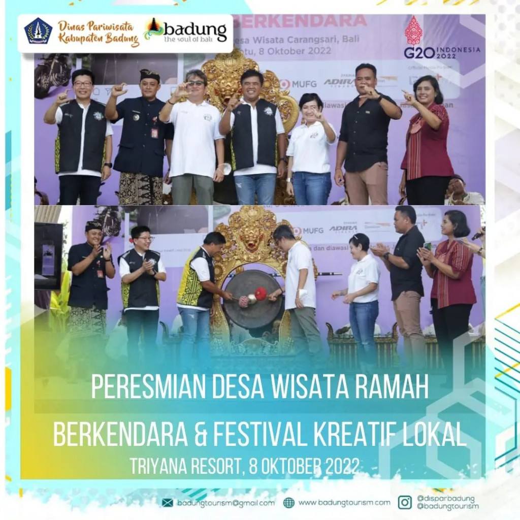 Peresmian  Desa Wisata Ramah Berkendara dan Festival Kreatif  Lokal Triyana Resort 8/10/2022