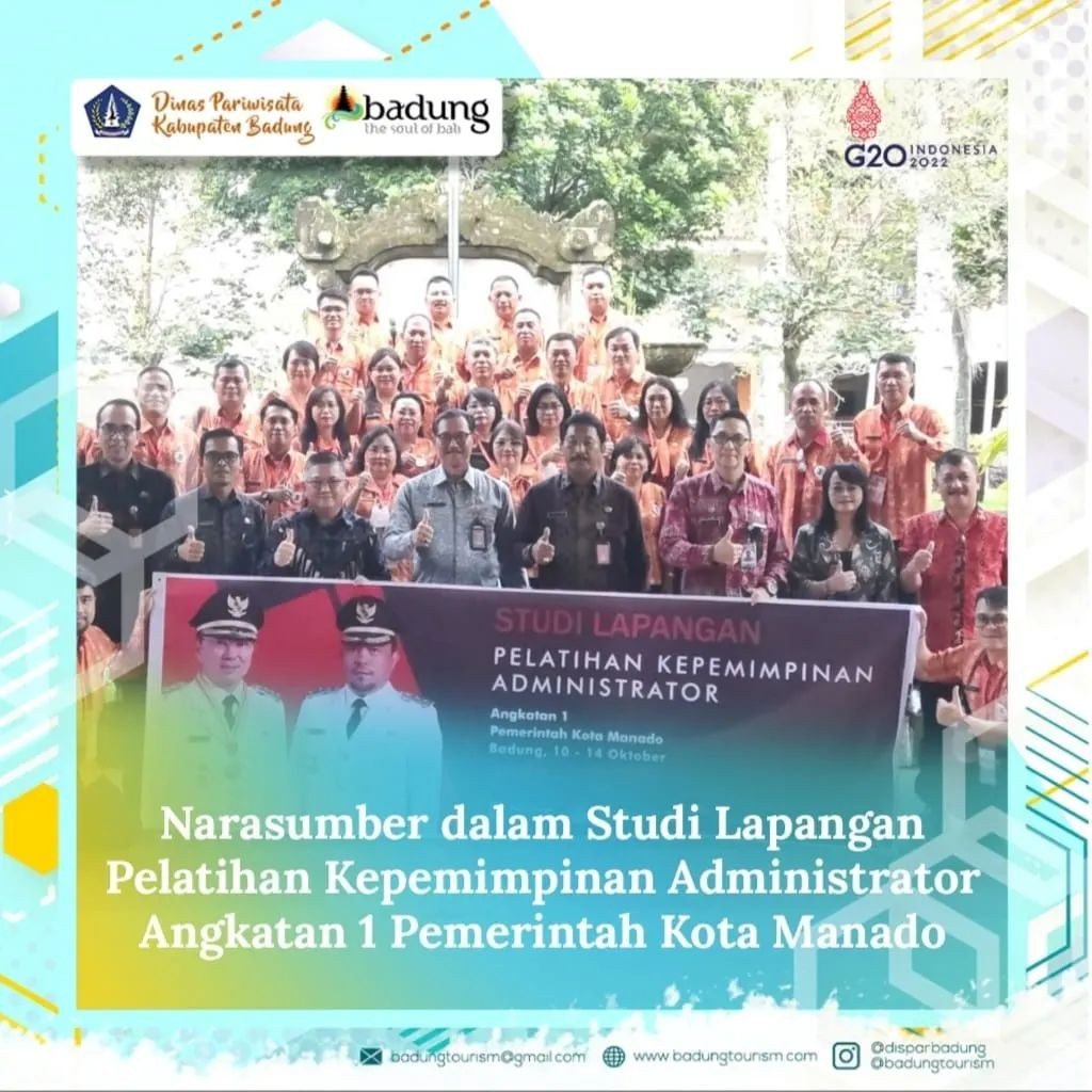 Narasumber Pada Kegiatan Studi Lapangan Pelatihan Kepemimpinan Administrator Angkatan 1 Pemerintah Kota Manado,