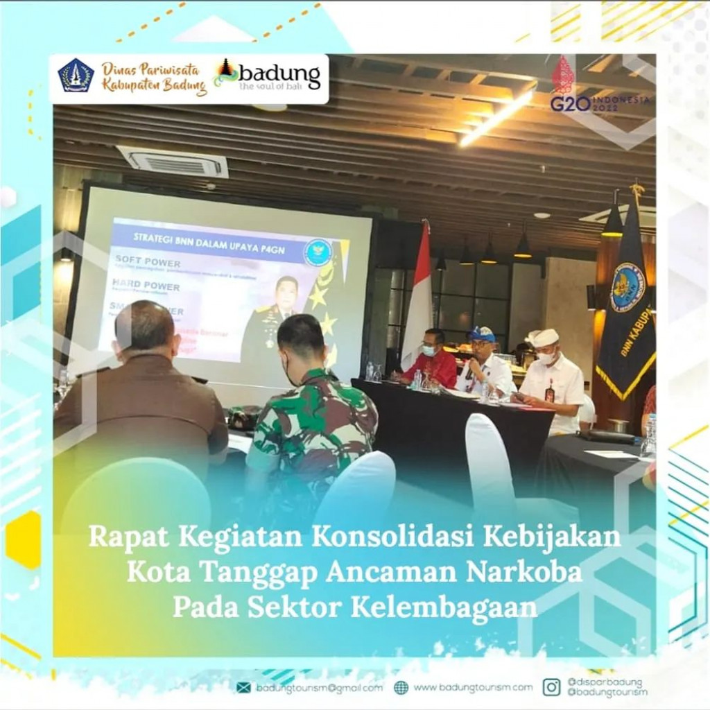Rapat Kegiatan Konsolidasi Kebijakan Kota Tanggap Ancaman Narkoba Pada Sektor Kelembagaan