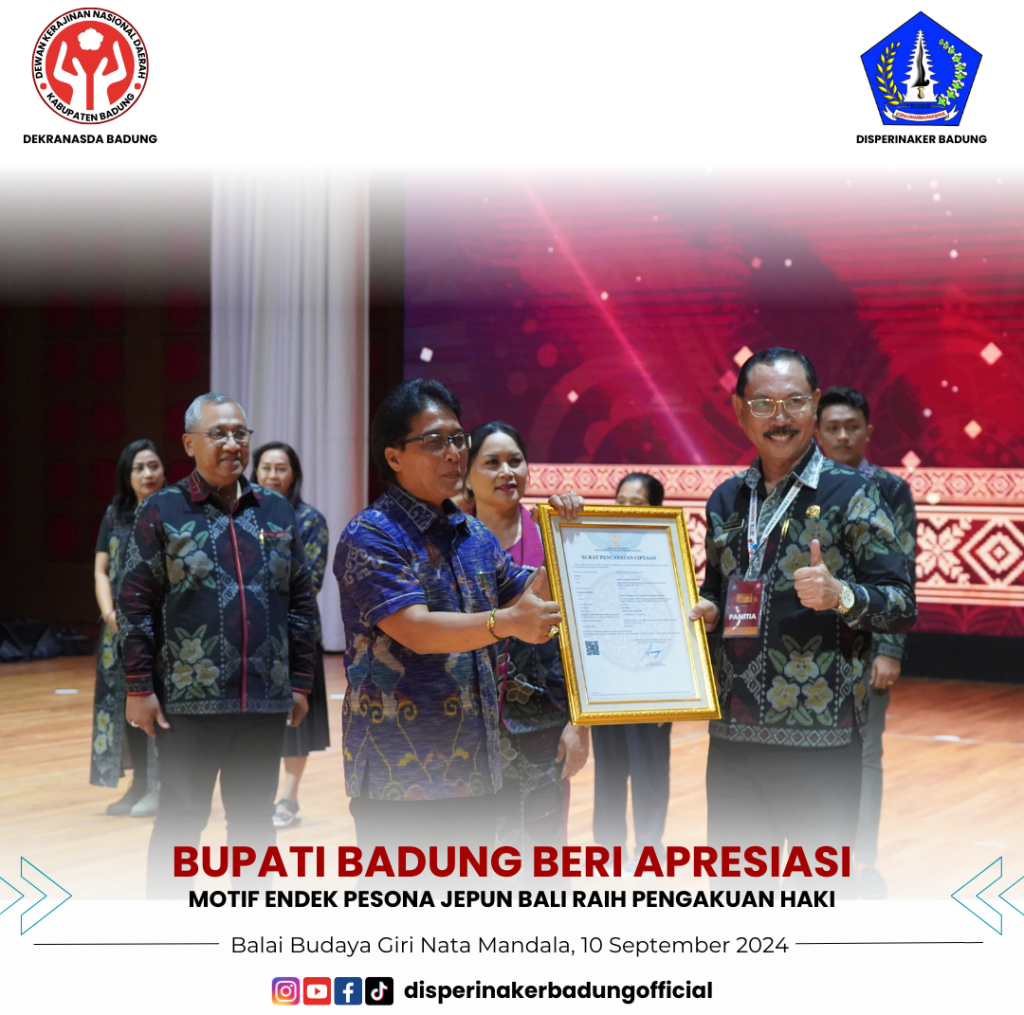 Bupati Badung Apresiasi Motif Endek Pesona Jepun Bali Raih Pengakuan HAKI