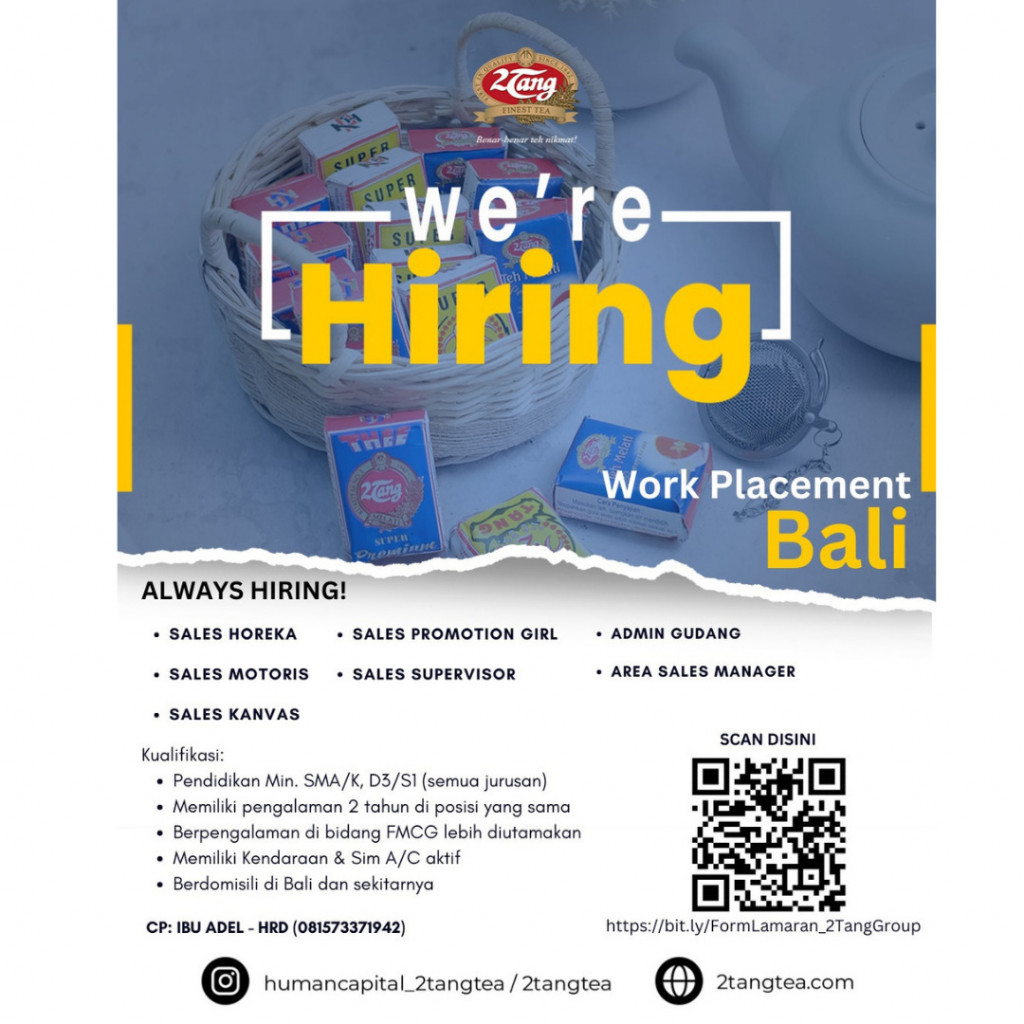 Lowongan kerja CV. Duta Java Tea Industri