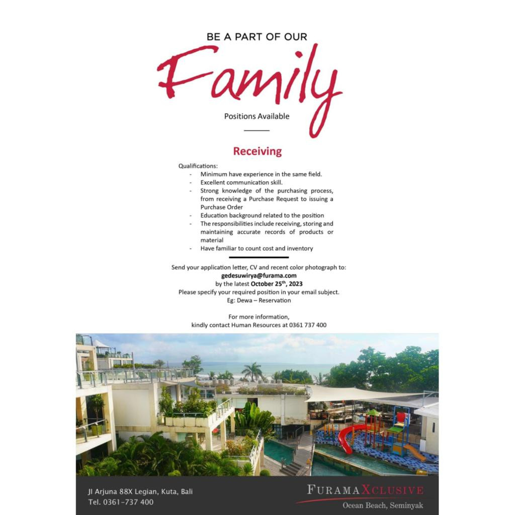 Lowongan kerja Furama Xclusive Ocean Beach Seminyak