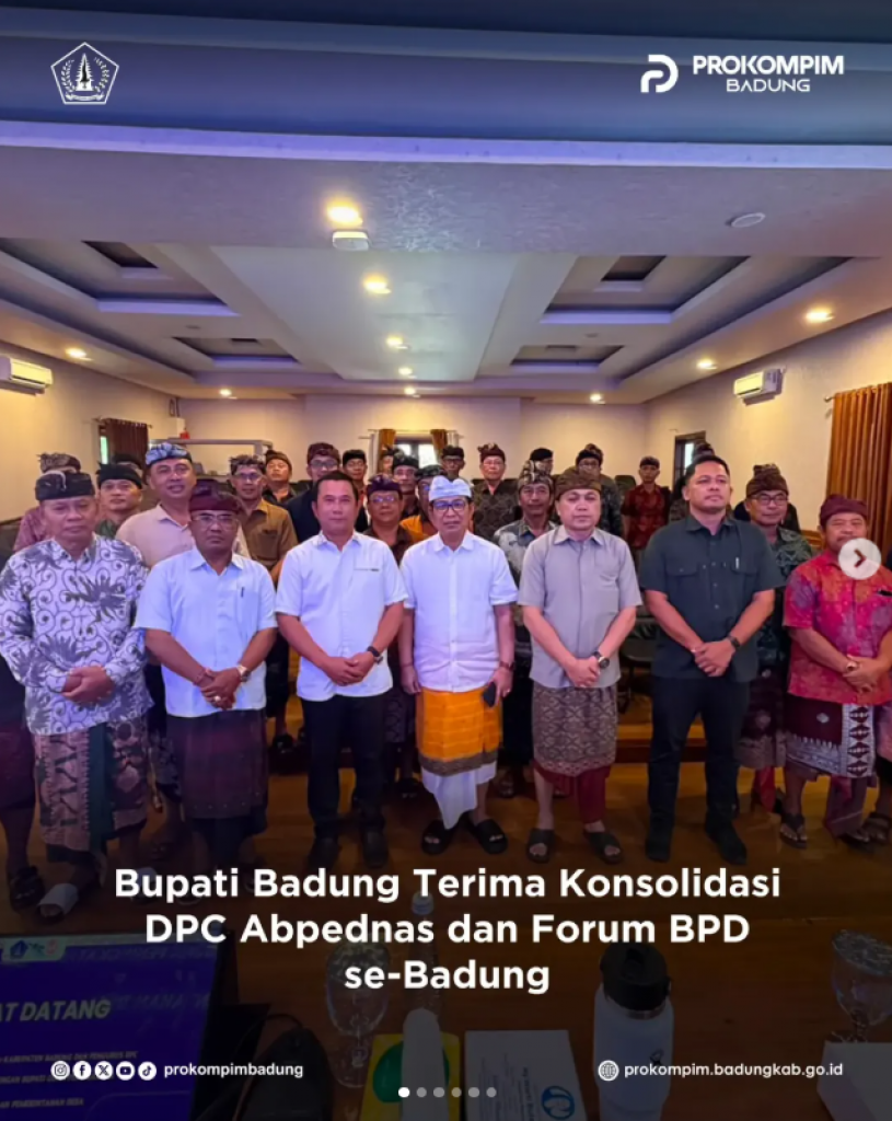 Bupati Badung Terima Konsolidasi DPC Abpednas dan Forum BPD se-Badung