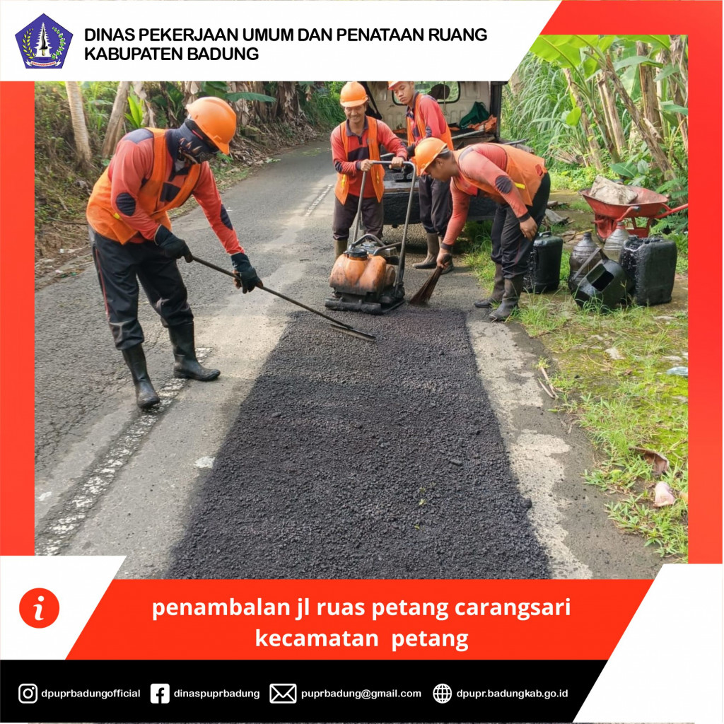 penambalan jl ruas petang carangsari kecamatan  petang