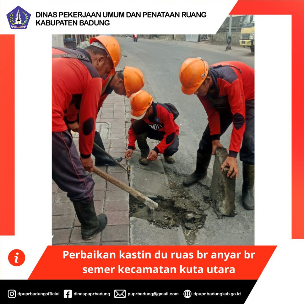 Perbaikan kastin du ruas br anyar br semer kecamatan kuta utara
