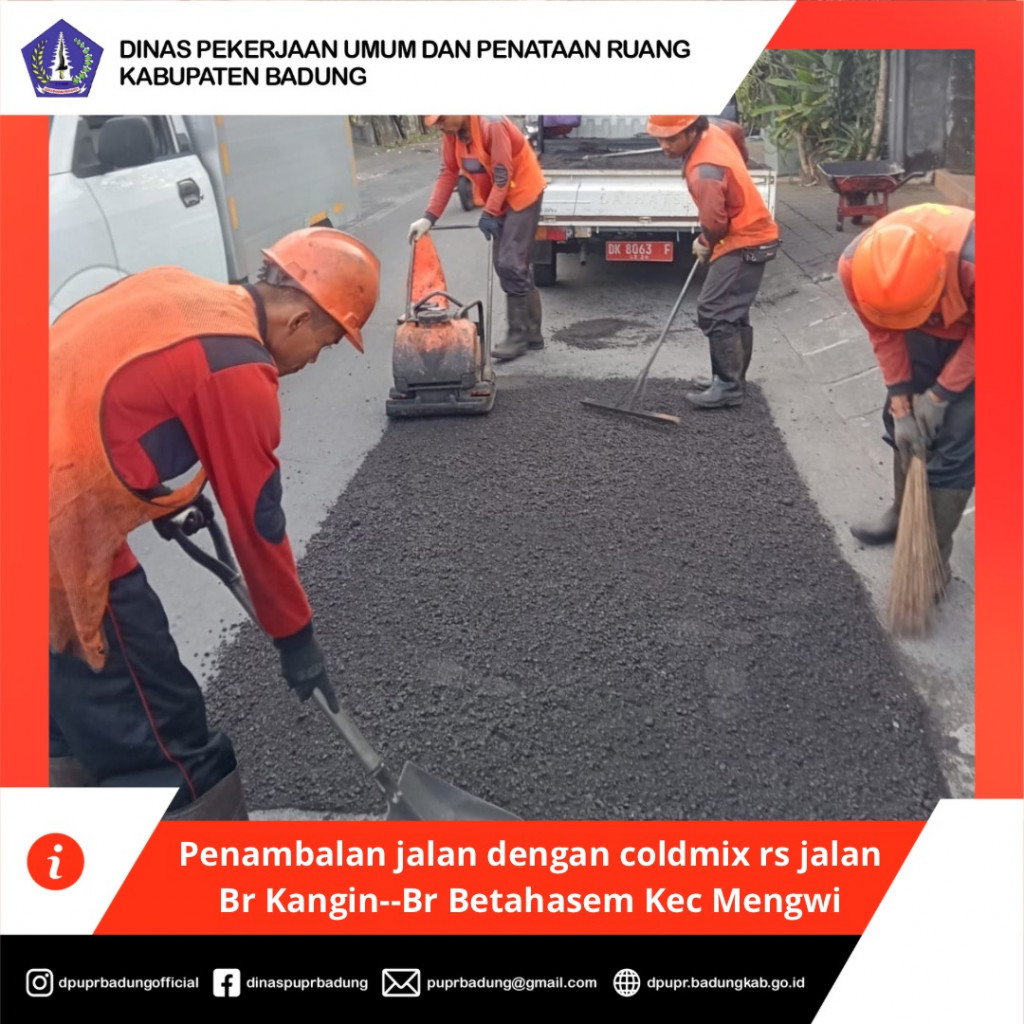Penambalan jalan dengan coldmix