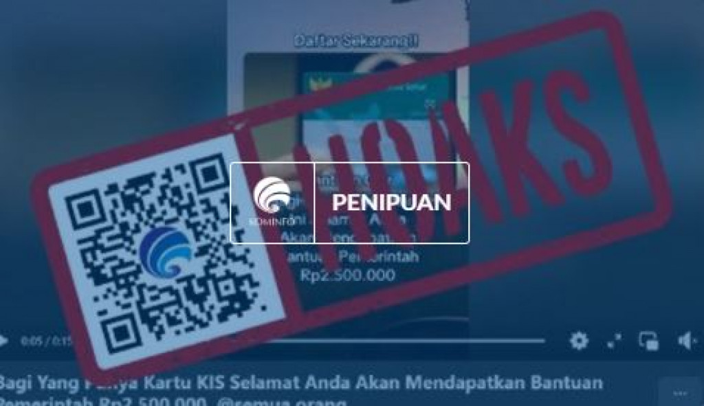 [HOAKS] Bantuan Dana Rp2,5 Juta untuk Pemegang KIS