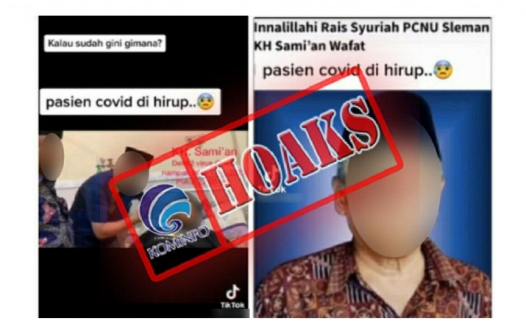 [HOAKS] Video KH. Sami'an Mlangi Sleman dan  Mashudi Meninggal Usai Hirup Nafas Pasien  Covid-19