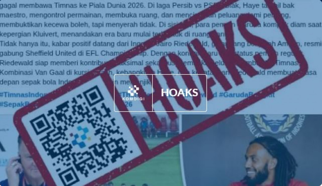 [HOAKS] Louis Van Gaal Resmi Jadi Pelatih Timnas Indonesia