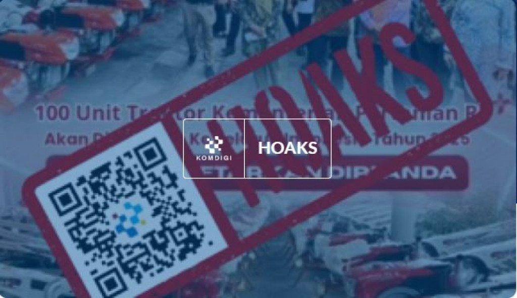 [HOAKS] Tautan untuk Klaim Bantuan Traktor 2025 dari Kementan
