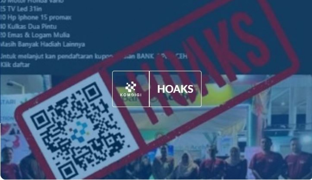 [HOAKS] Tautan untuk Daftar Undian Berhadiah Bank Aceh 2026