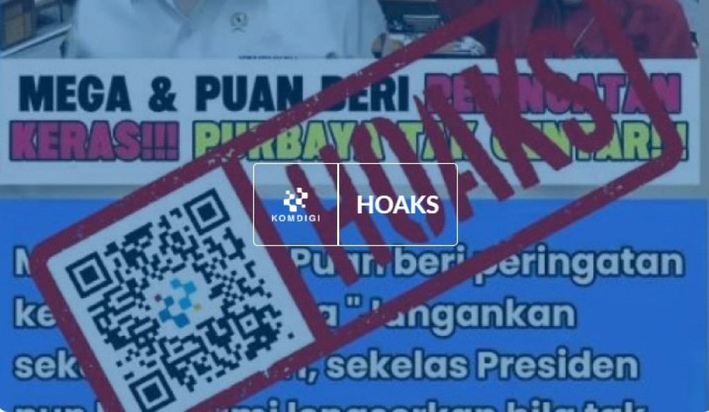 [HOAKS] Peringatan Keras Megawati dan Puan ke Purbaya jika Tidak Sejalan dengan DPR